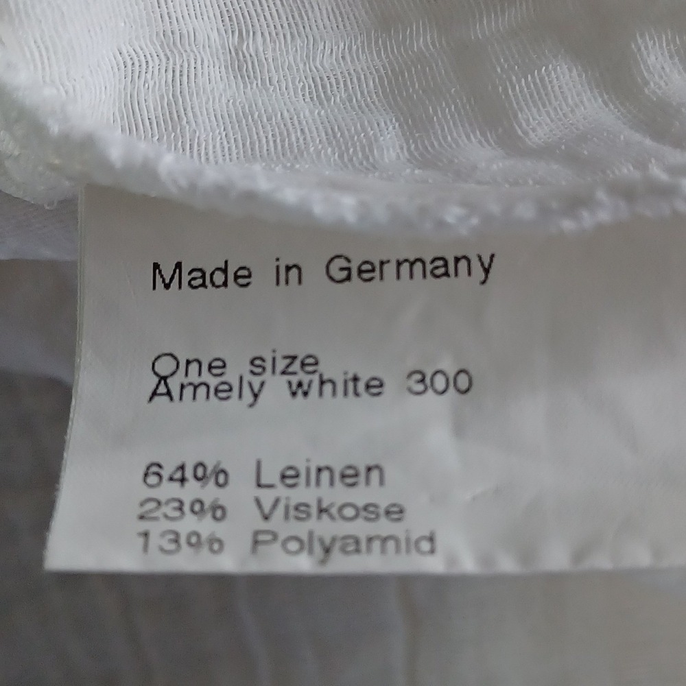 Difera White Linen Blend Crinkle Gauze Tunic Top Handkerchief Hem Germany OS‎ - Picture 8 of 11